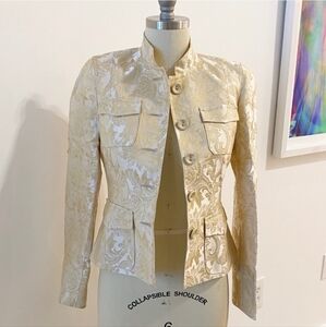 Laundry Gold and Silver Military Damask Jacket 0